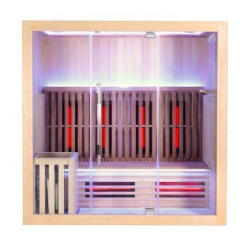 Cabine sauna combiné 4 plces , Infrarouge spectre + vapeur, LED