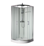 Cabine de douche quart de cercle 90×90 cm – Verre sécurité 6 mm