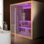 Cabine bien-être 3-en-1 : sauna infrarouge + hammam vapeur + douche