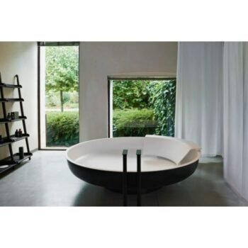 Baignoire autoportante ronde grande capacité en acier inoxydable