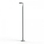 Lampadaire extérieur LED haut design – 30 W – Hauteur 229 cm – Diffuseur carré IP65