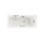 Baignoire balnéo rectangulaire 170 × 75 cm avec massage eau & air – ergonomique