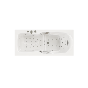 Baignoire balnéo rectangulaire 170 × 75 cm avec massage eau & air – ergonomique