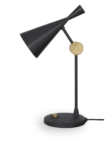 Lampe design intérieur – laiton martelé, abat‑jour orientable