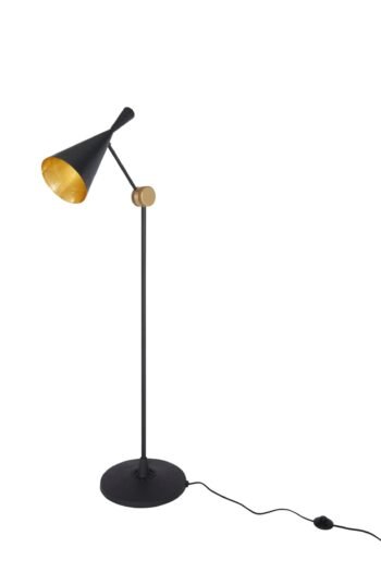 Lampadaire intérieur moderne – métal martelé, abat‑jour orientable