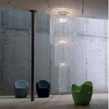 Suspension design verre soufflé – LED, grande hauteur