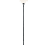 Lampadaire design intérieur en verre opalin et alu – lumière douce anti‑éblouissement