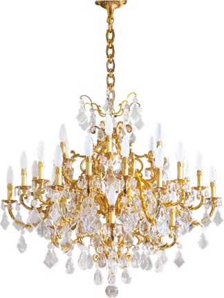 Lustre en cristal 30 lampes style Louis XV – Luminaire décoratif haut de gamme