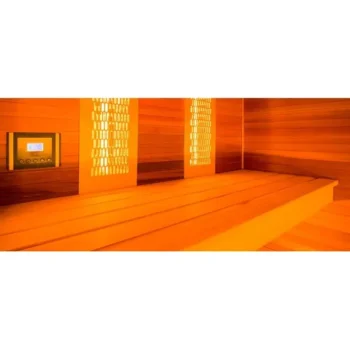 Sauna combiné 4 prs – Infrarouge Dual Healthy & vapeur, bois, audio & chromothérapie