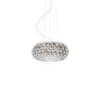 Suspension LED design – perles translucides modernes