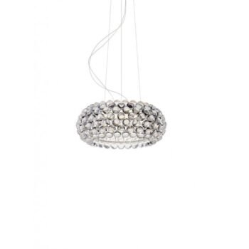 Suspension LED design – perles translucides modernes